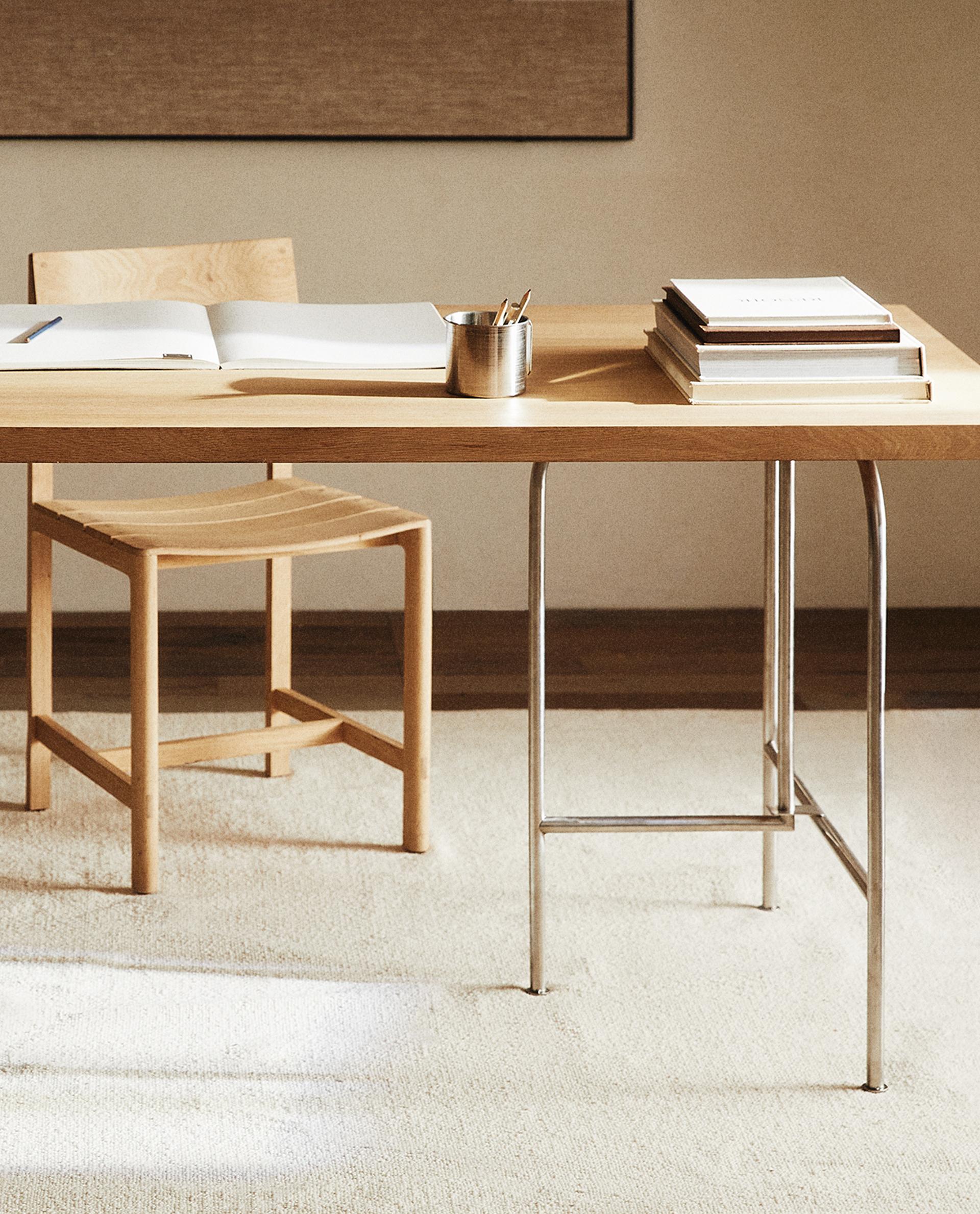 Wood and Metal Office Desk - Modern & Durable