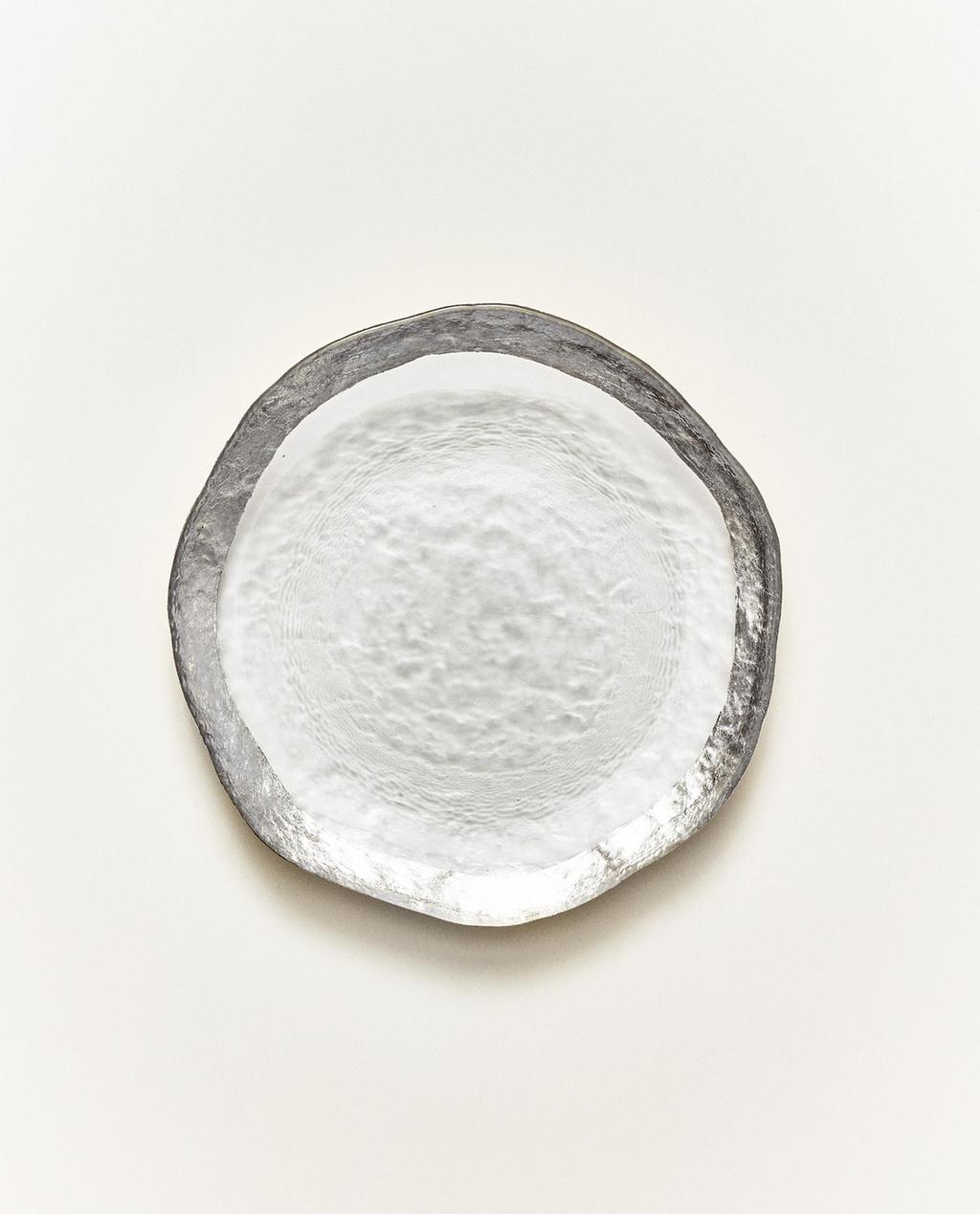 ASSIETTE À PAIN EN VERRE AVEC FILET