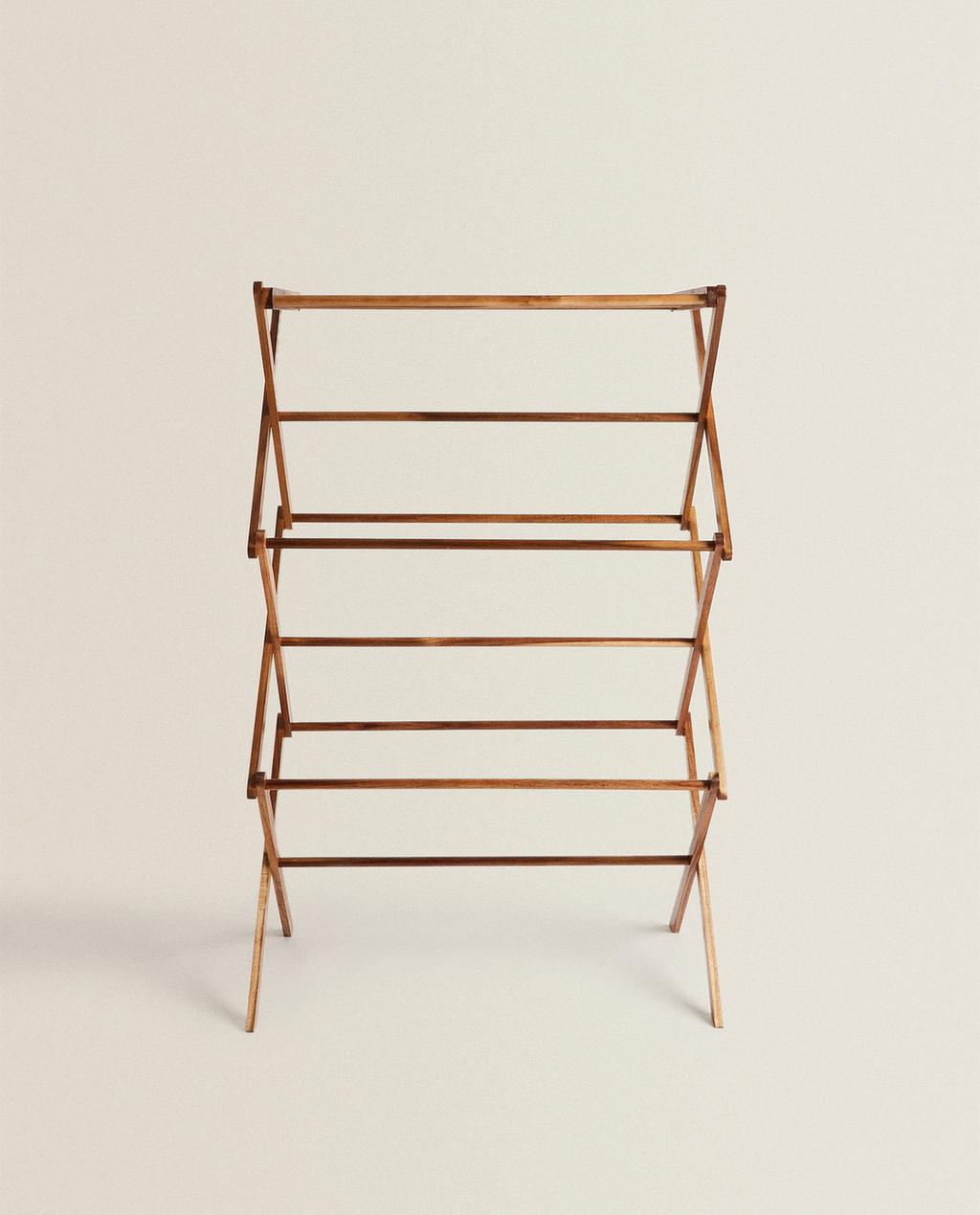VERTICAL FOLDING WOODEN DRYING RACK