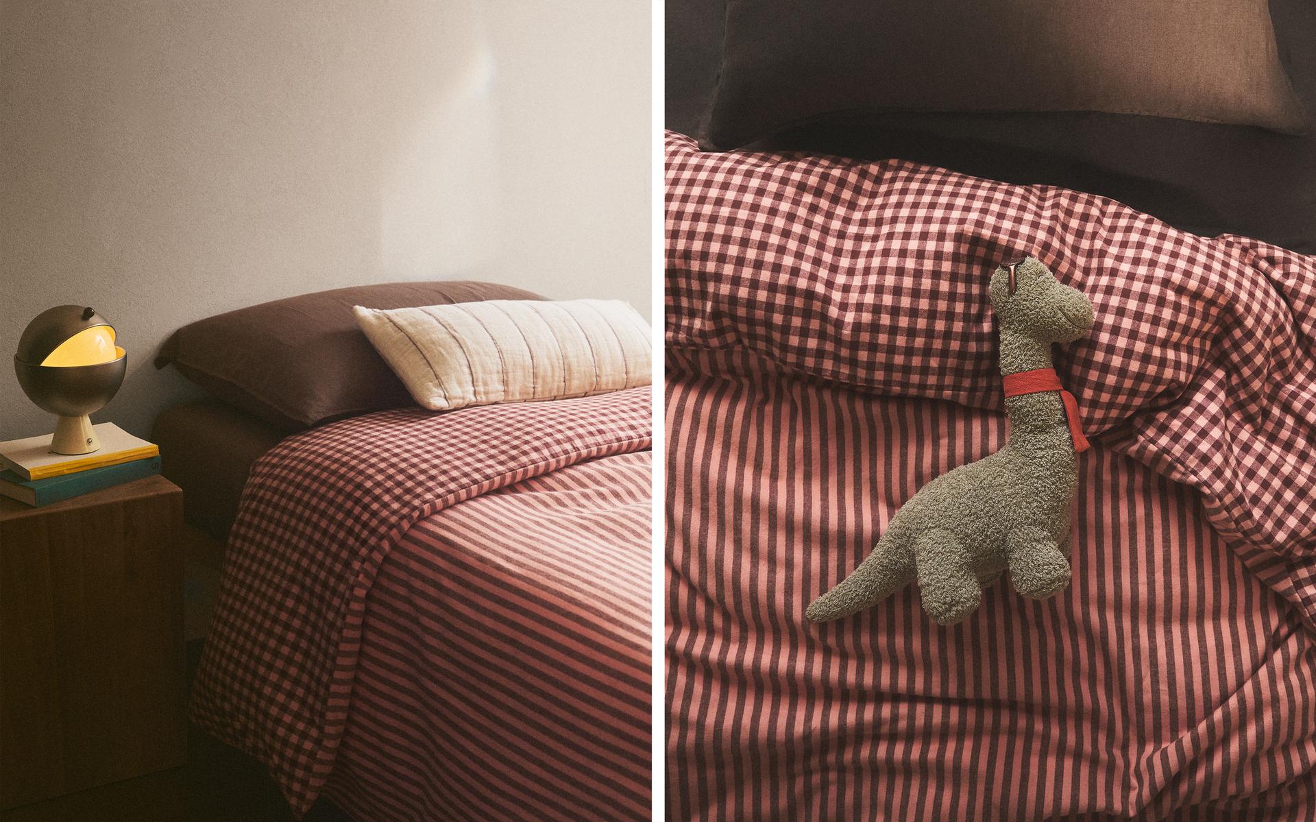 KIDS' REVERSIBLE COTTON FLANNEL DUVET COVER