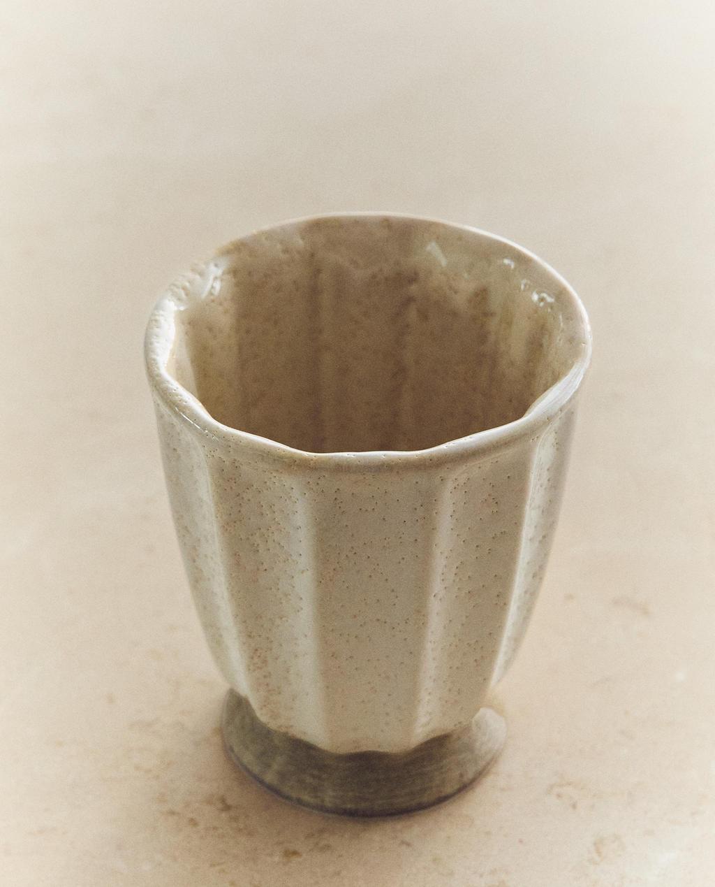 RUSTIC CERAMIC TOOTHBRUSH HOLDER