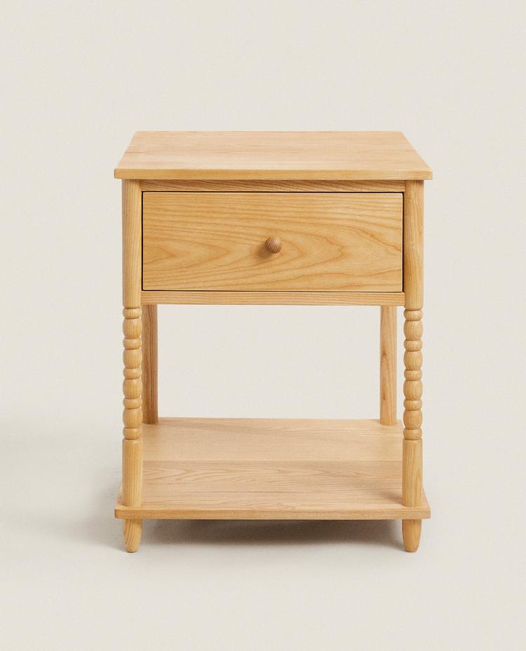 WOODEN BEDSIDE TABLE