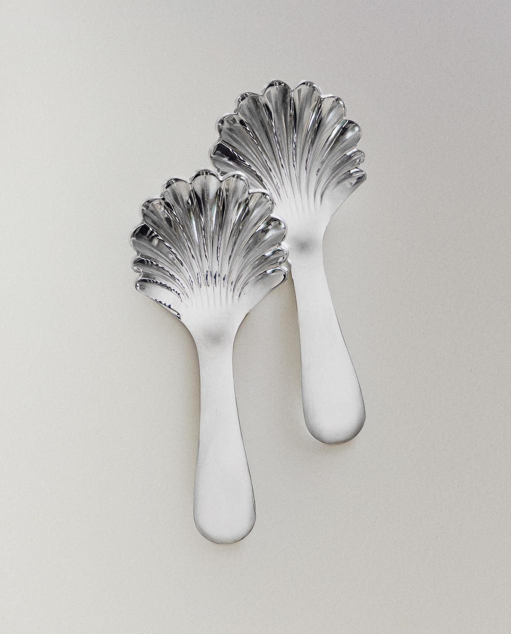 PACK OF STEEL SHELL DESSERT SPOONS