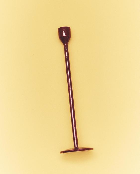 FACETED METAL CANDLESTICK