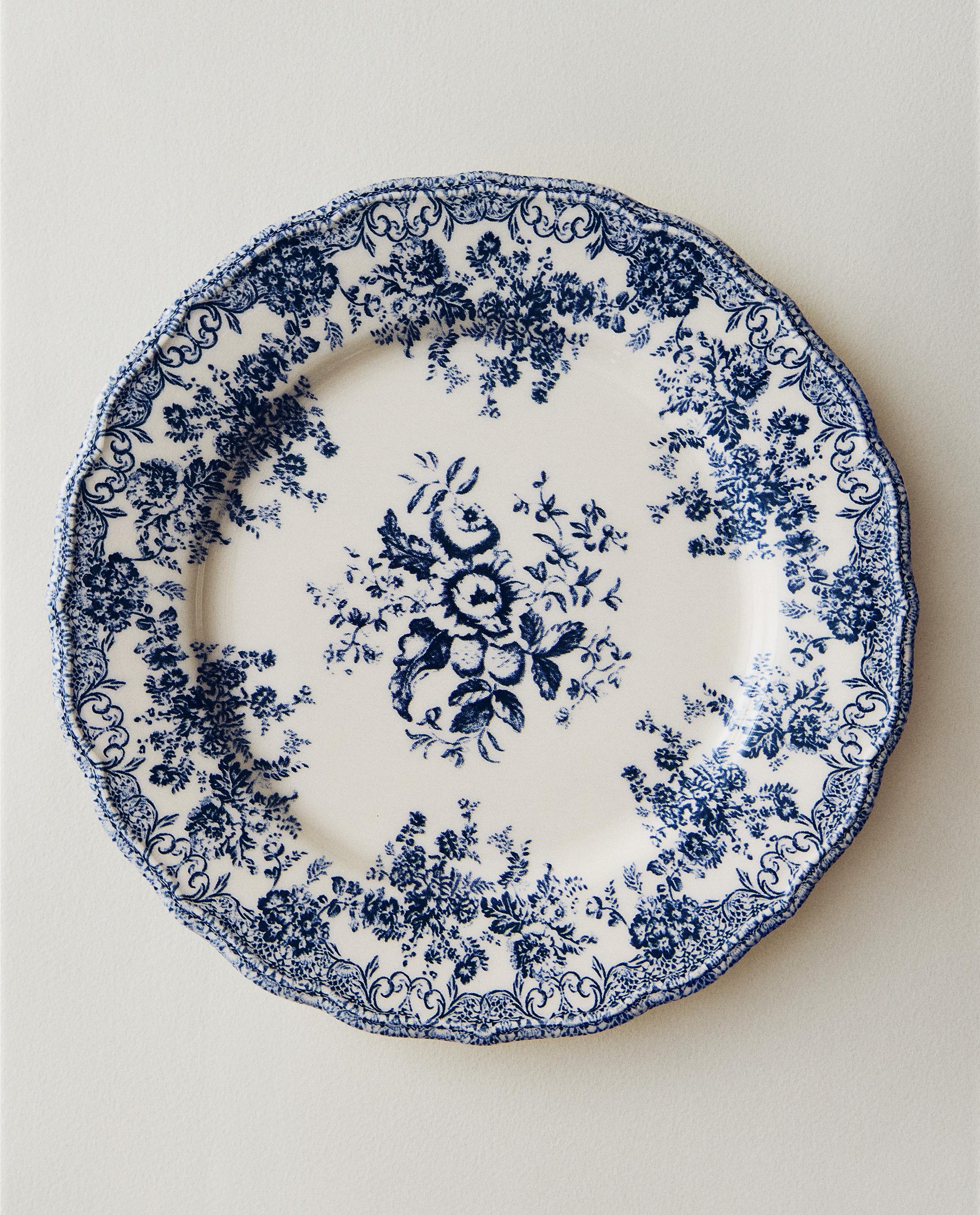 FLORAL EARTHENWARE DINNER PLATE | Zara Home United States of America