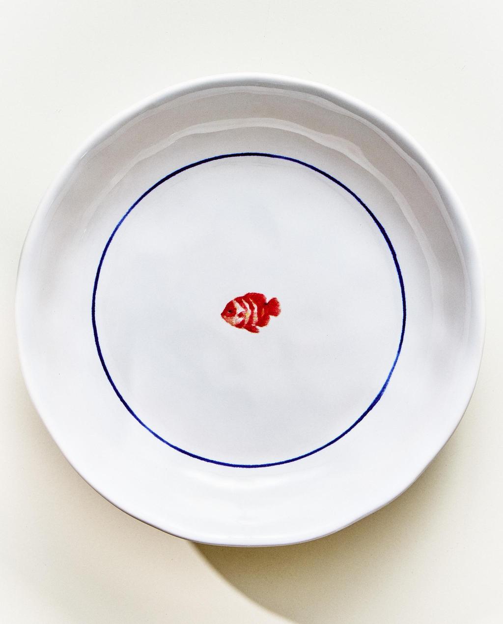 PLATO HONDO GRES PEZ
