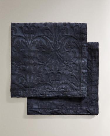 PACK OF FLORAL JACQUARD NAPKINS (PACK OF 2)