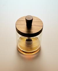 POT À MIEL BOROSILICATE ET BOIS