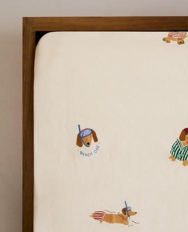 DRAP-HOUSSE ENFANT CHIENS