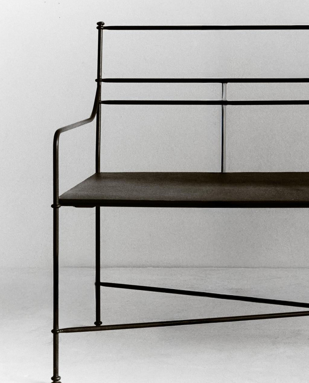 Banquette double fer forgé extérieur