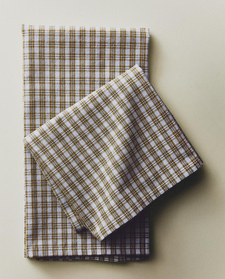 PACK OF CHECK COTTON TEA TOWELS (PACK OF 2)