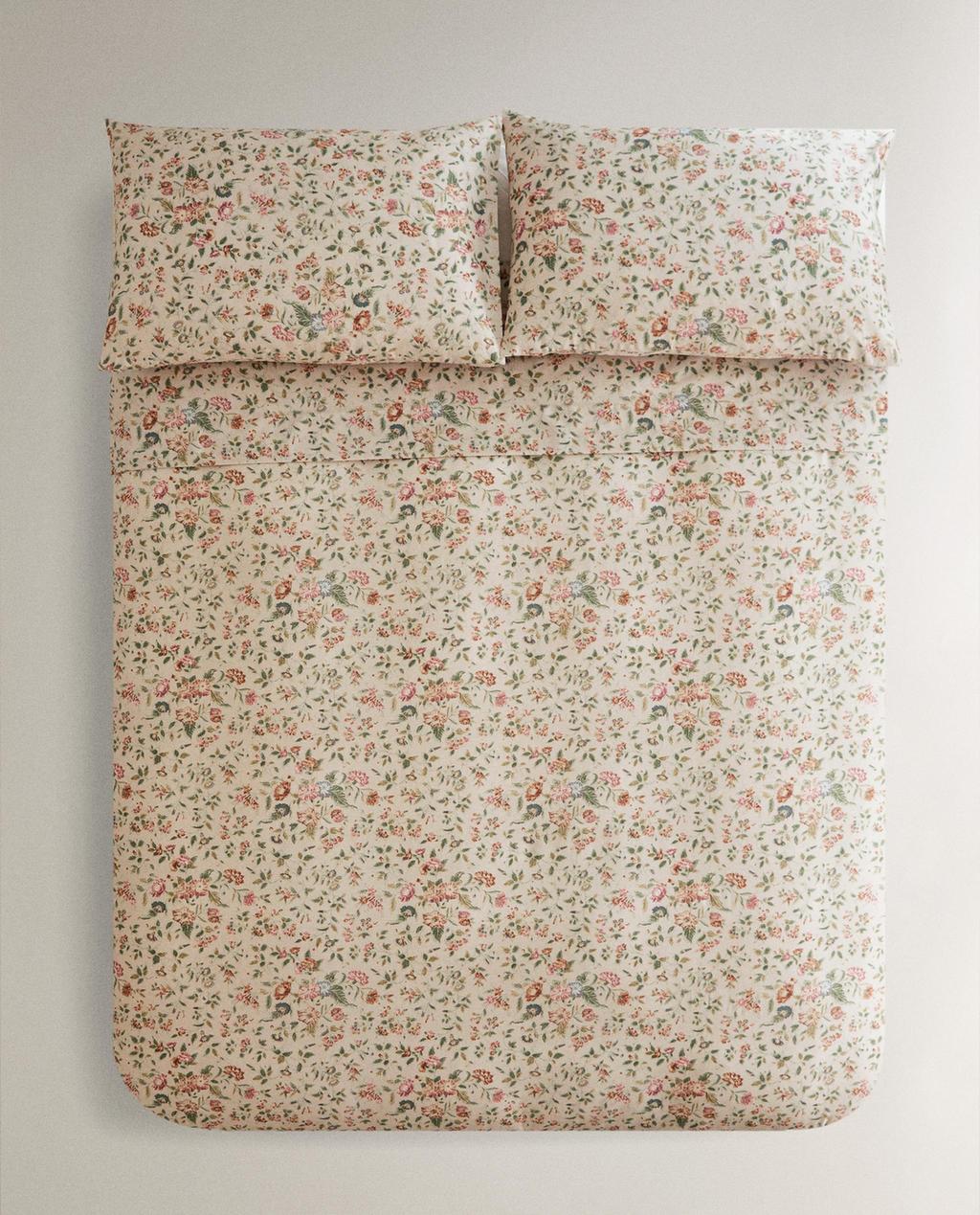 FLORAL SATEEN DUVET COVER (300 THREAD COUNT)