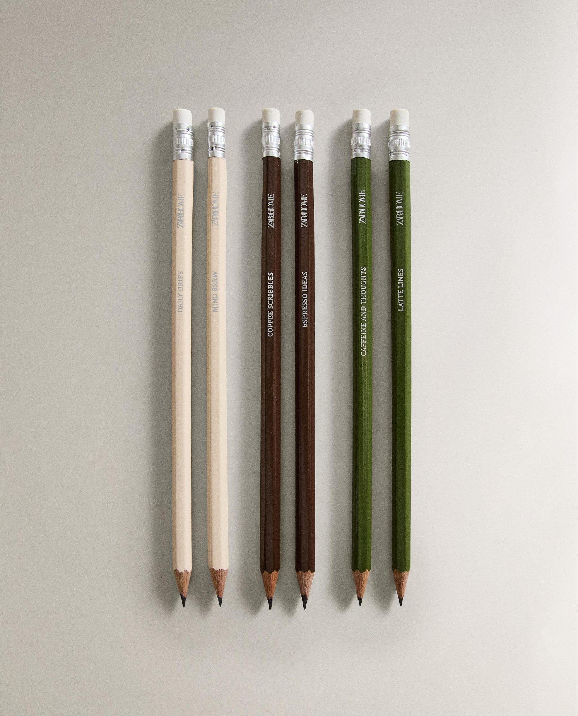PACK LÁPICES PAPELERÍA CAFÉ (PACK DE 6)
