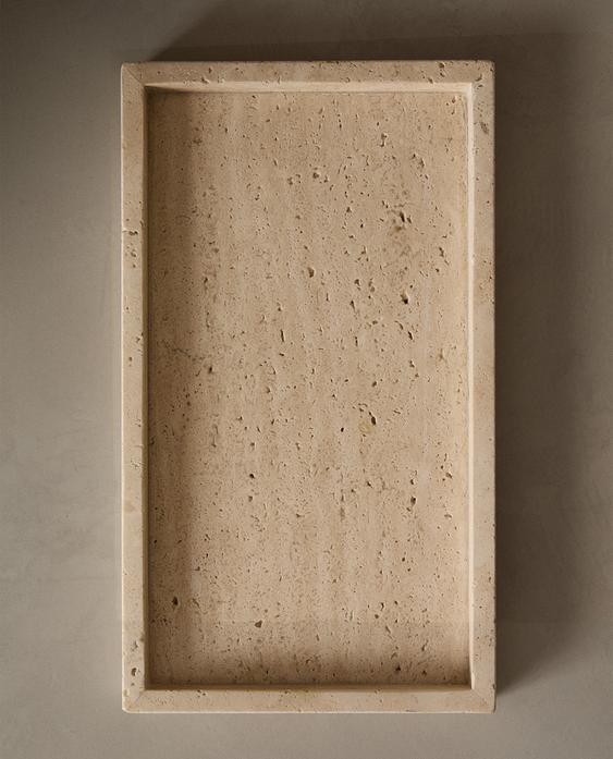 BEIGE MARBLE BATHROOM TRAY