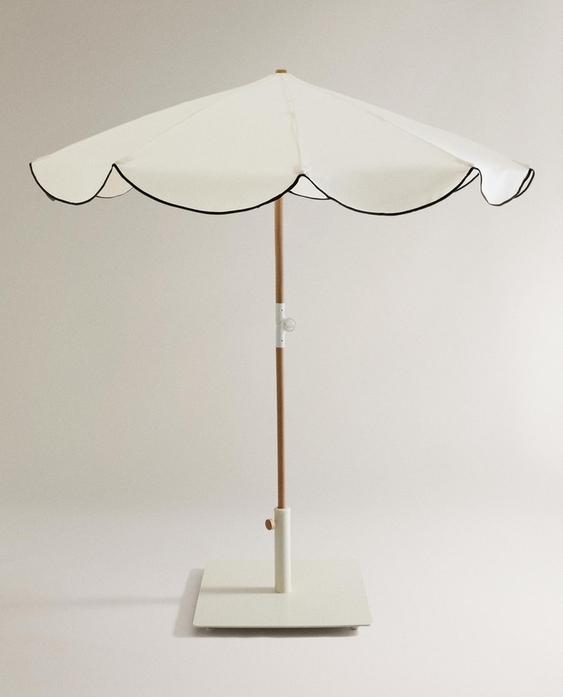 PARASOL DE PLAGE BORDURE CONTRASTÉE (Ø 160 CM)