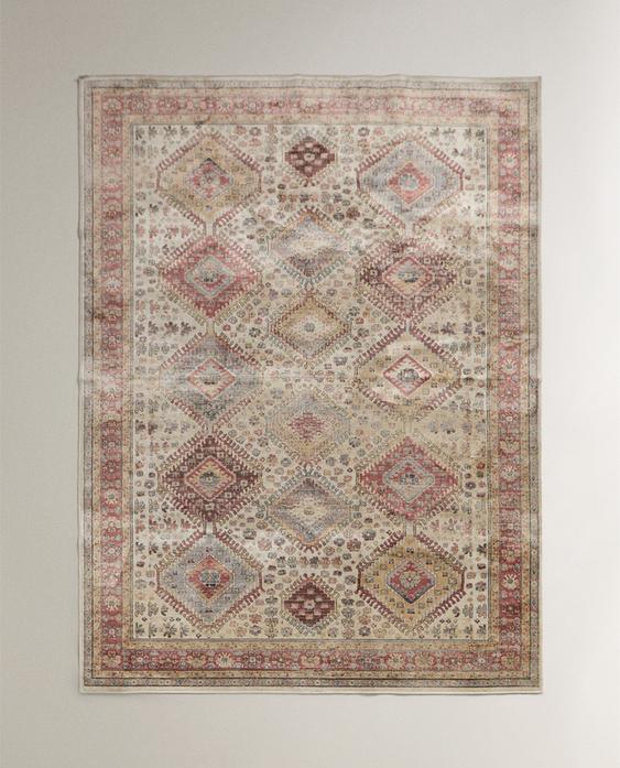 RECTANGULAR VINTAGE-EFFECT RUG