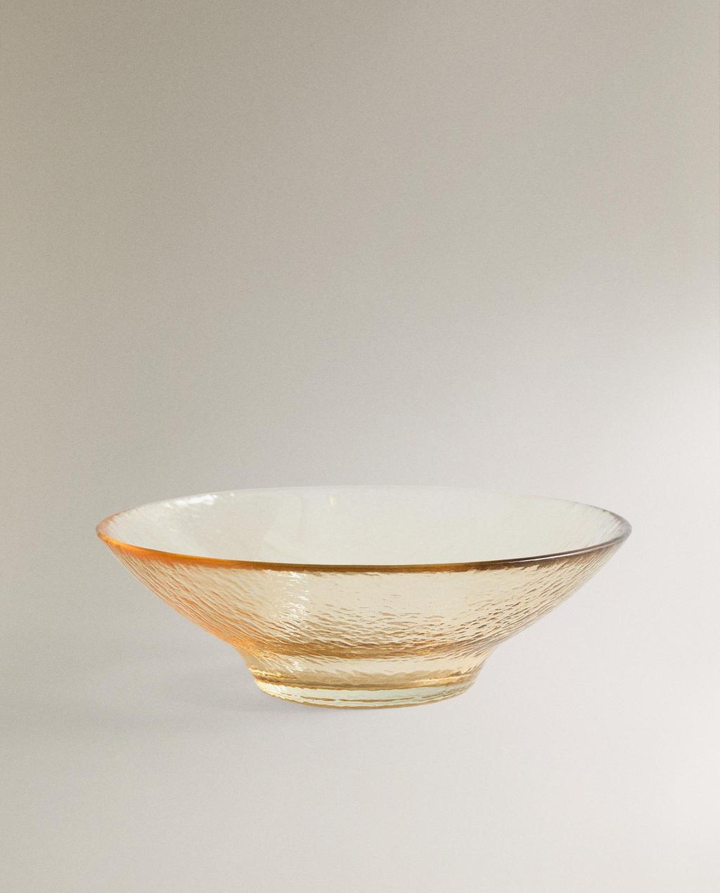 TEXTURED GLASS BOWL