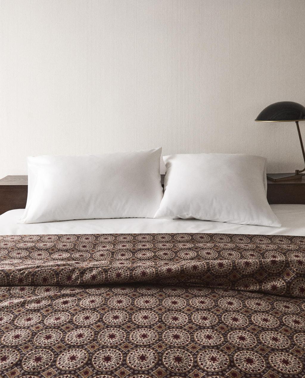 FADED SATEEN PRINT DUVET COVER (300 THREAD COUNT)