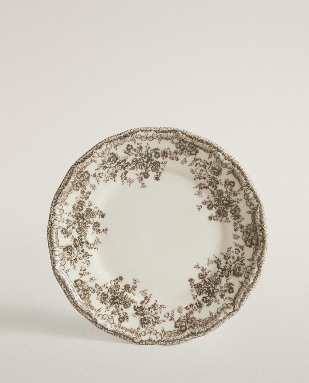 FLORAL EARTHENWARE SIDE PLATE