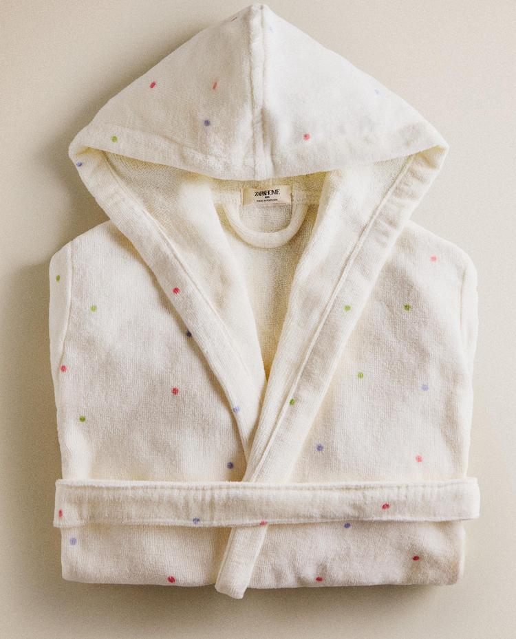 ALBORNOZ INFANTIL VELOUR PUNTOS