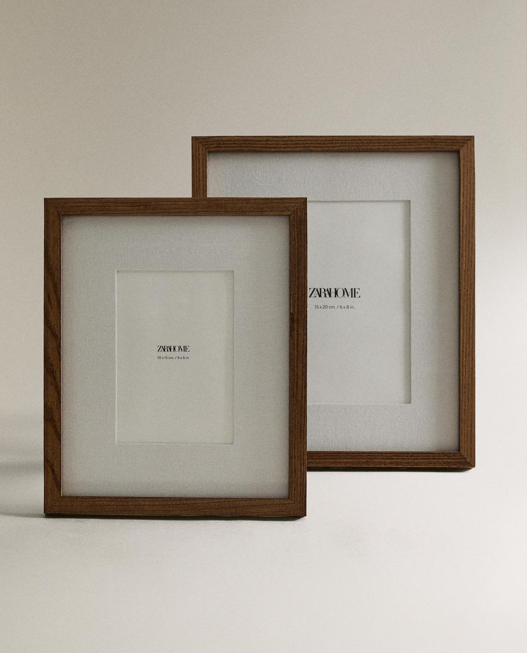CADRE PHOTO EN BOIS ET LIN