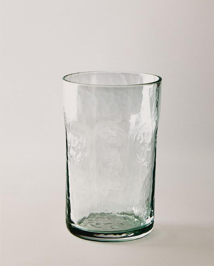 HAMMERED GLASS SOFT DRINK TUMBLER