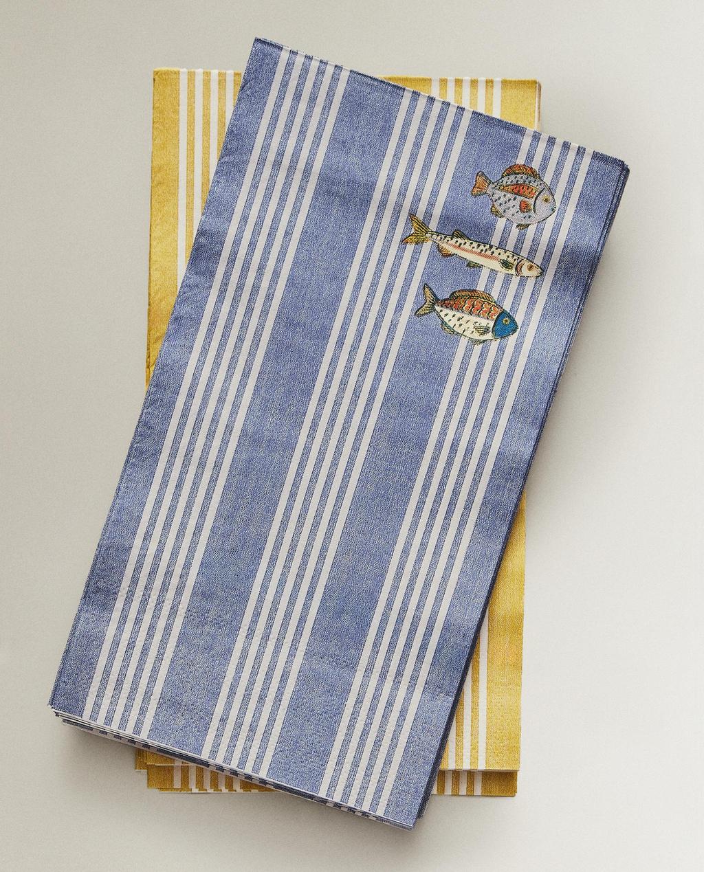 PACK OF FISH PRINT PAPER NAPKINS (PACK OF 30)