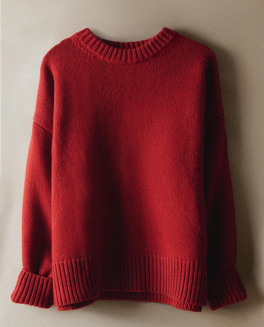 WOOL SWEATER WITH ROUND SNOOD