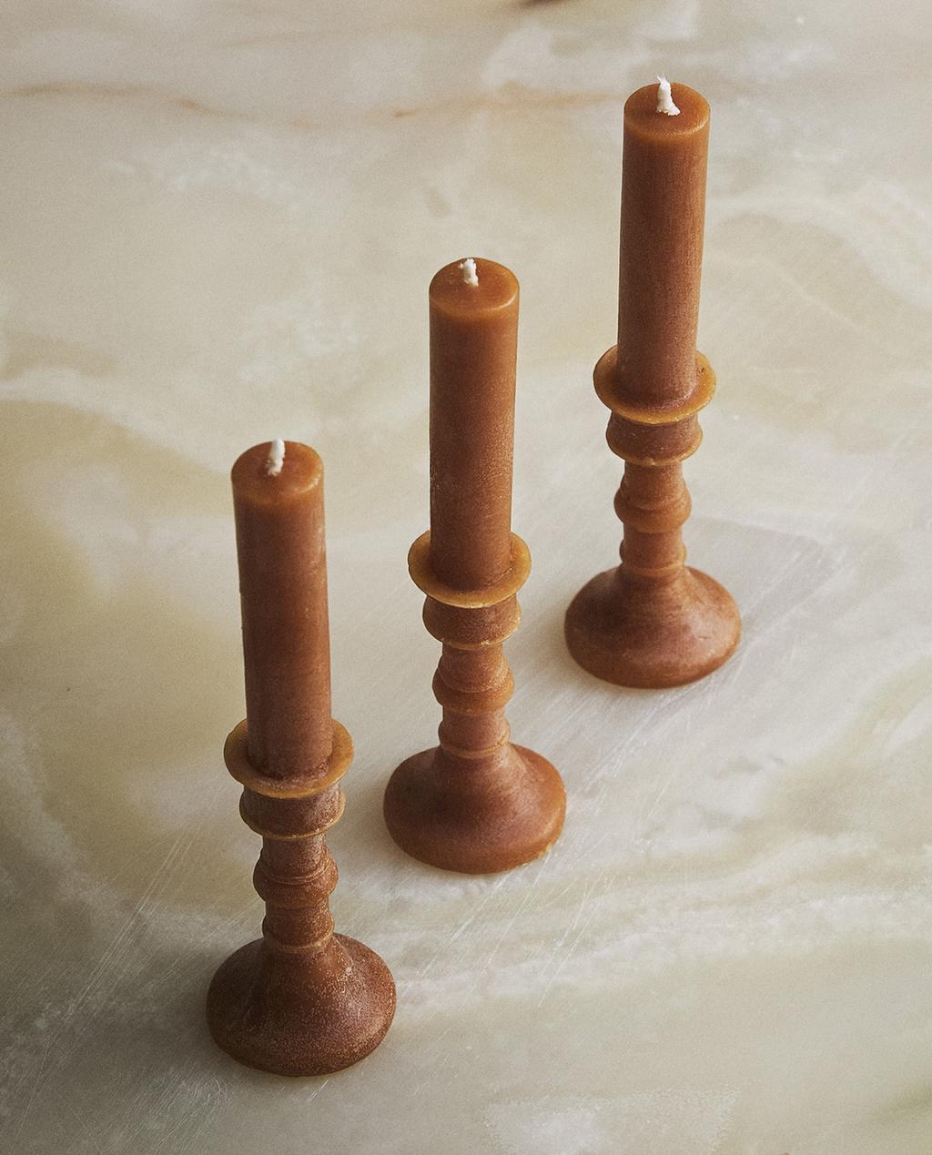 PACK OF DECORATIVE CANDLESTICK CANDLES (PACK OF 3)