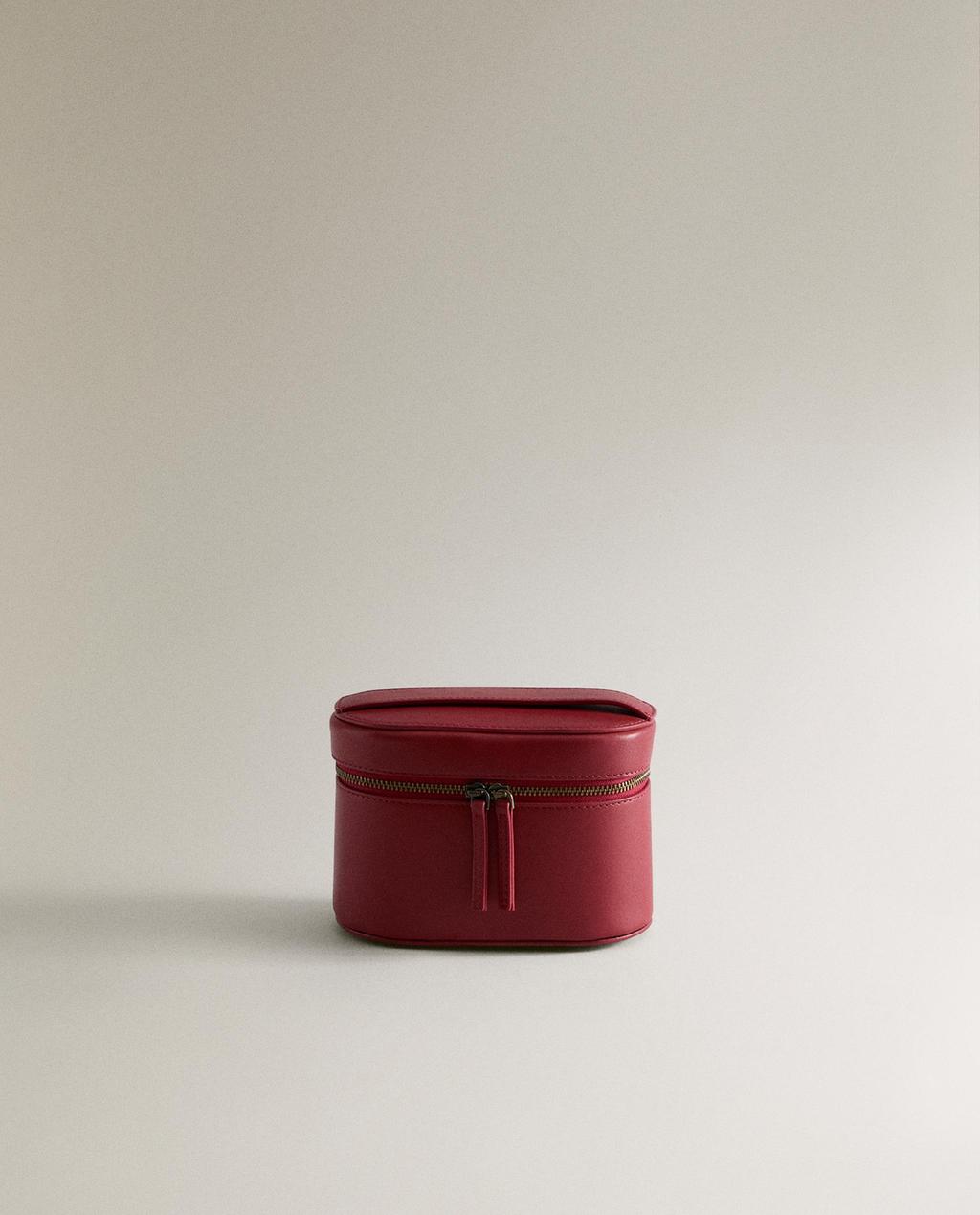 RIGID LEATHER MINI WASH BAG
