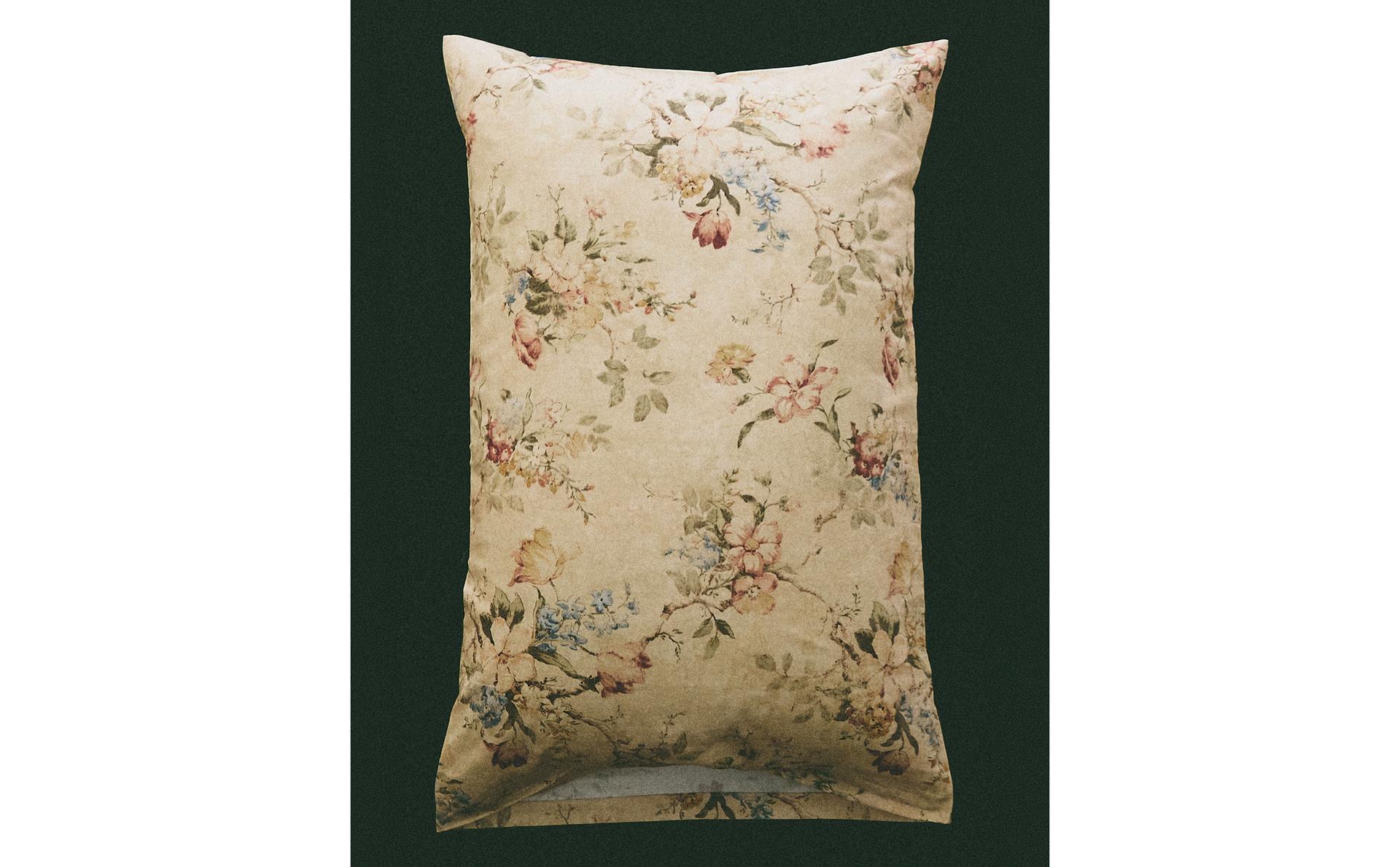 FLORAL SATEEN PILLOWCASE (300 THREAD COUNT)