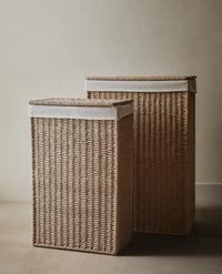CESTA ROPA CON TEJIDO INTERIOR