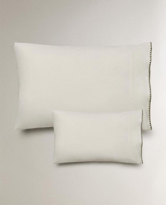 KIDS' SHELL STITCH COTTON PILLOWCASE