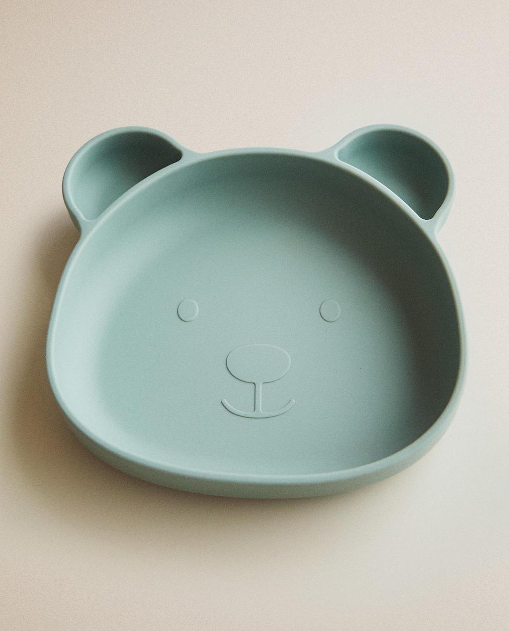 KIDS' BEAR SILICONE PLATE