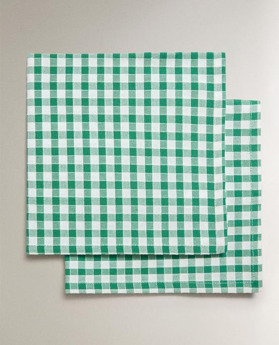 PACK OF GINGHAM CHECK NAPKINS (PACK OF 2)
