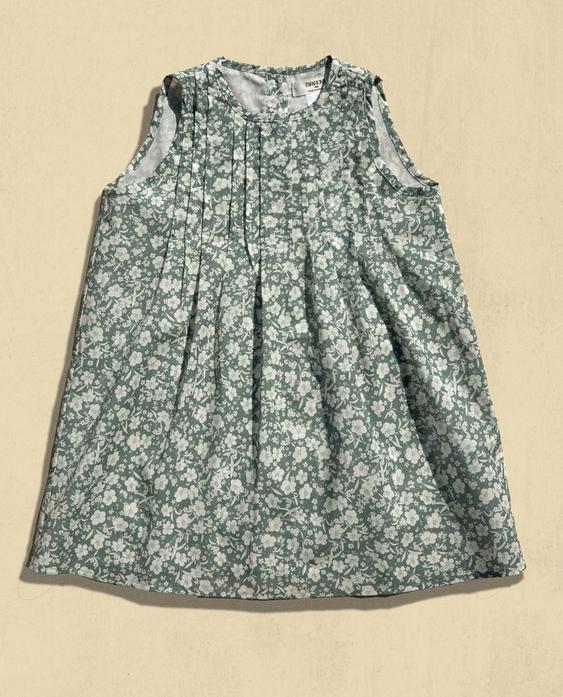 VESTIDO INFANTIL ALGODÓN FLORES TROPICALES