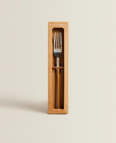 PACK OF FORKS WITH WOOD-EFFECT HANDLES (PACK OF 4)