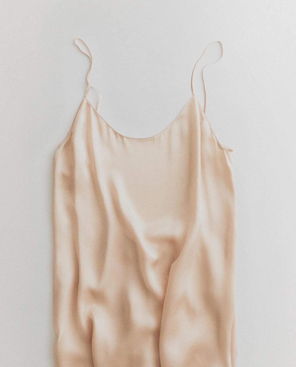 CHEMISE DE NUIT BRETELLES SOIE MÛRE