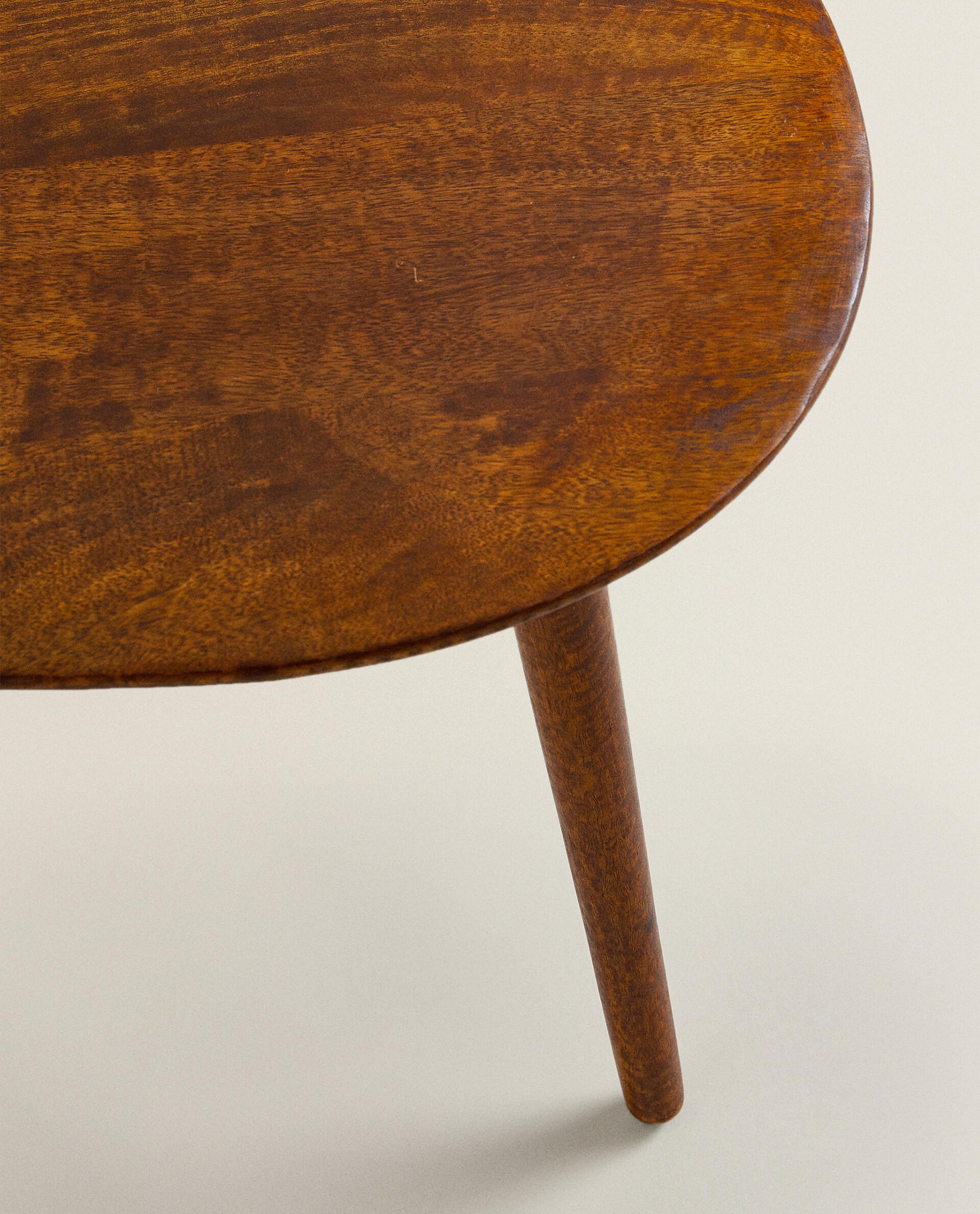 BEVELED WOODEN SIDE TABLE | Zara Home United States of America