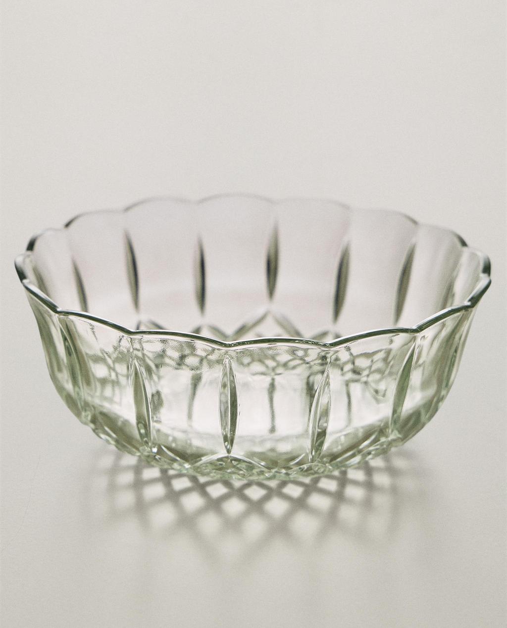 CUT GLASS SALAD BOWL