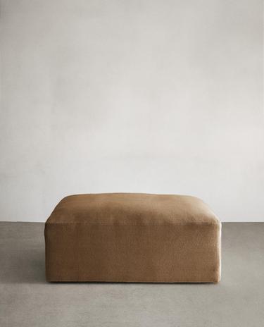 POUF LIN DÉLAVÉ
