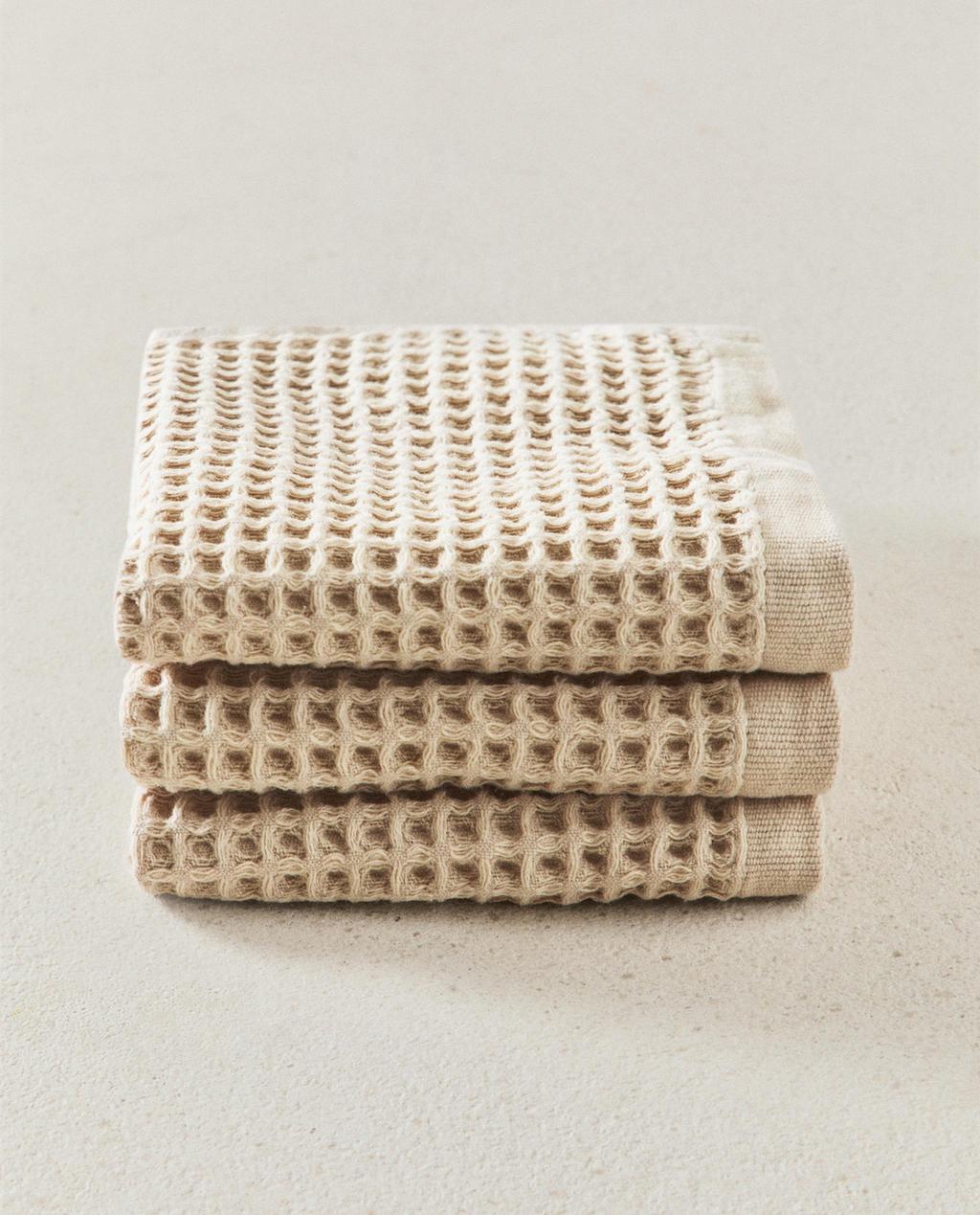 TOALLA TOCADOR ALGODÓN WAFFLE (PACK DE 3)