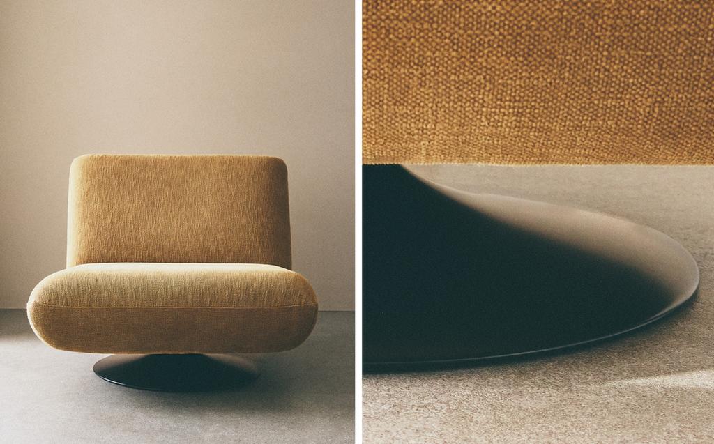 COTTON SWIVEL ACCENT CHAIR