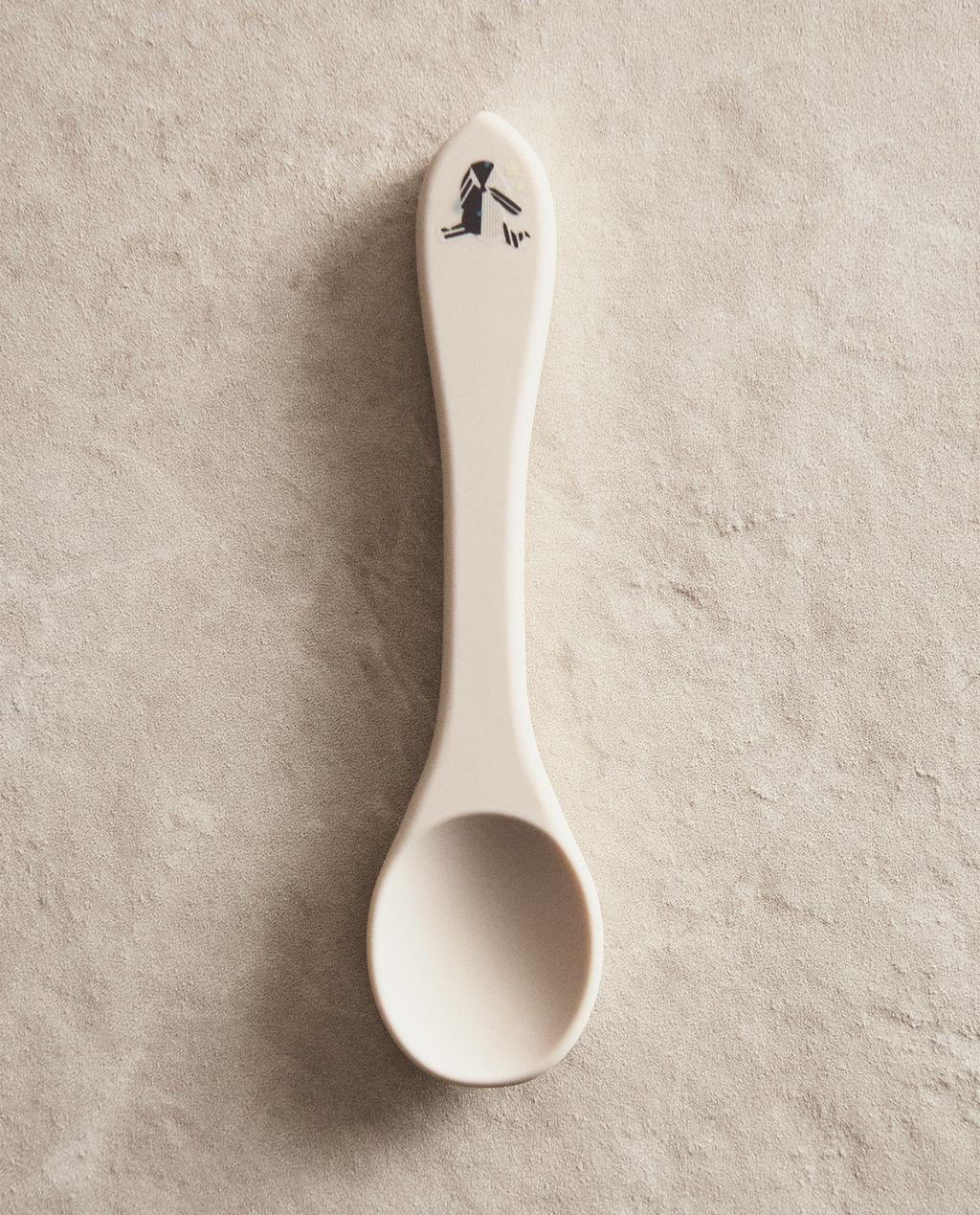KIDS' RABBIT SILICONE SPOON