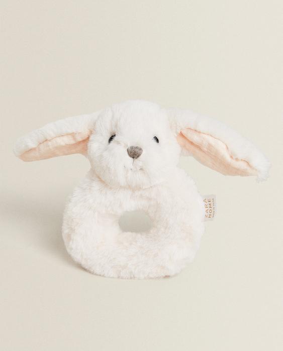 PLÜSCH-BABY-RASSEL HASE