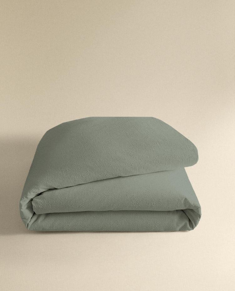 HOUSSE DE COUETTE EN COTON TEXTURÉ