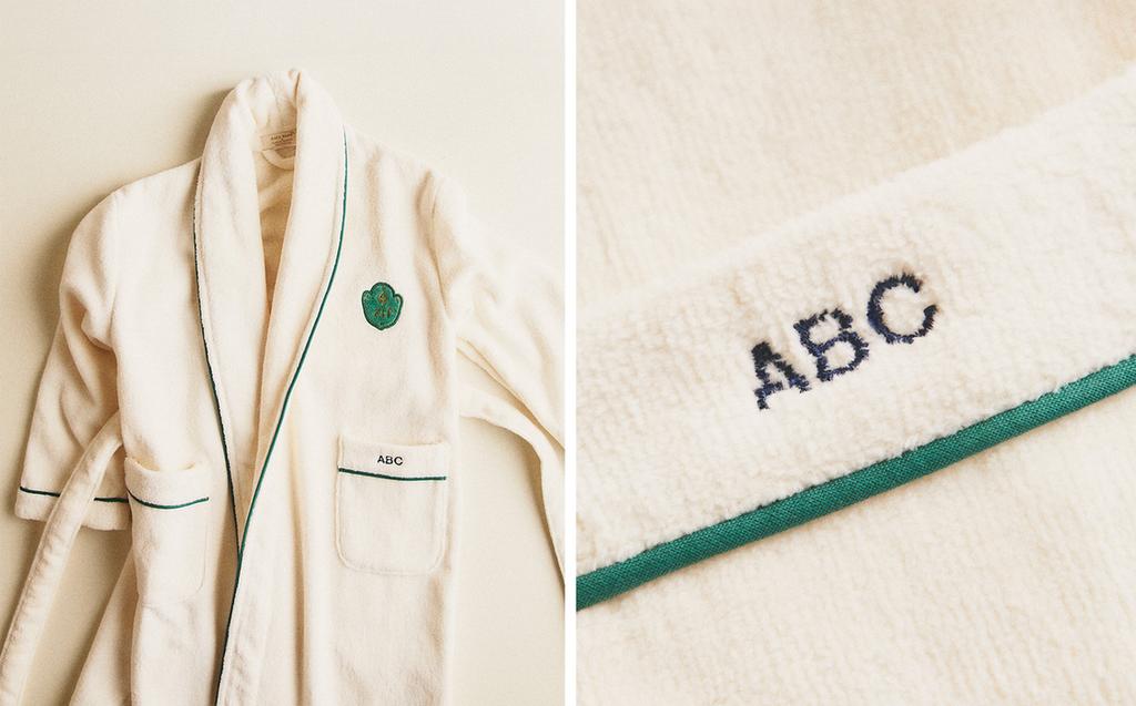 X THE ANIMALS OBSERVATORY KIDS’ DRESSING GOWN WITH LOGO