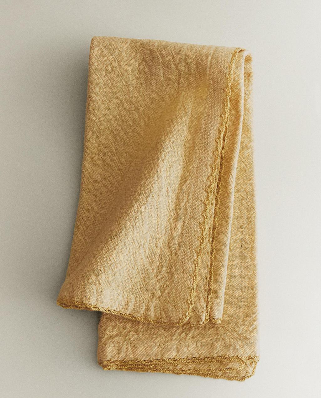 PACK SERVILLETAS HILO TINTADO DETALLE PICUETA (PACK DE 2)