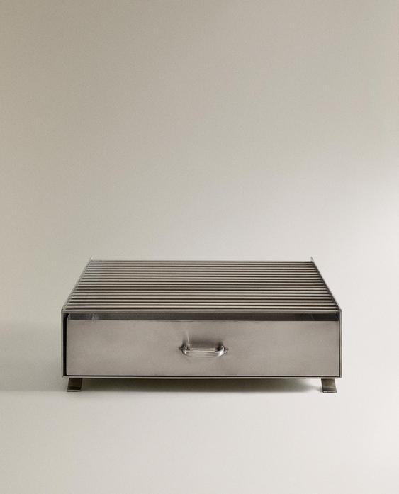 HOLZHALTER SCHUBLADE STAHL KAMIN