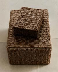 SEAGRASS HAMPER WITH LID